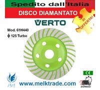 DISCO DIAMANTATO 125 mm TURBO, LEVIGATURA - Mod 61H440 - Linea VERTO
