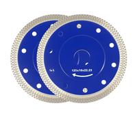 Disco Diamantato 125 mm x 22 mm per Gres Porcellanato, Dischi Diamantati Universale per Piastrelle, Ceramica Dura, Marmo, Calcare, Granito, Ultra-Sottile, 2 Pezzi