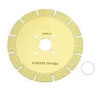 Disco diamantato 125 x 22,23 mm, taglio rapido per marmo | Diamante ad alta durezza, per piastrelle ceramica vetro e ghisa, con anello incluso, uso bagnato o secco
