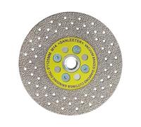 Disco Diamantato 125mm Doppio Lato Brasato Sotto Vuoto Lama Diamantata per Marmo Granito Calcestruzzo Gres Porcellanato M14 Filettatura SANLEETEK