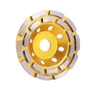 Disco Diamantato,Disco per Levigare Cemento 125 millimetri di doppia fila mola a tazza Bowl Forma Coppa Grinding Calcestruzzo disco abrasivo Abrasivi rotella Pot Cup Strumento Ruota(3pcs)