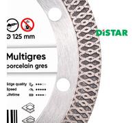 Distar 1A1R - Disco da taglio diamantato, 125 x 1,4 x 10 x 22,23 mm, per piastrelle in ceramica, ceramica smaltata, gres, marmo, ceramica dura, granito industriale di classe 10 mm