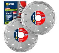 Disco diamantato in gres porcellanato da 125 mm per piastrelle dure, pietra naturale, marmo, granito, ceramica, set da 1,2 mm super sottile per smerigliatrice angolare e flessibile, disco da taglio