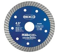 Disco diamantato Mexco UHX per materiali ultra duri, ad alte prestazioni, disco da taglio di precisione per granito, porcellana, marmo - 115 mm, altezza segmento 10 mm