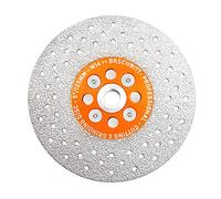 Disco diamantato per granito, BRSCHNITT Lama diamantata brasata sottovuoto da 125 mm con flangia M14 per macinare granito, porcellana, piastrelle, pietra, marmo, quarzo