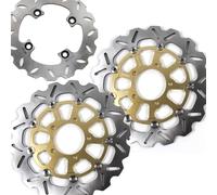 Disco Dischi Freno Anteriore Posteriore Rotore per KAWASAKI Ninja ZX10R 2008-2015 Disks Accessori per motori ZX-10R 2009 2010 2011 2012 2013 2014 Oro ZX6R ZX-10R ABS