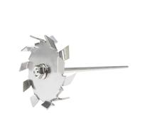 Disco dispersione inox 304 con pala e asta 1 pezzo | Acciaio 304 resistente ai chimici, geometria disco piano, 8 configurazioni, gruppo asta completo(60x8x300mm)
