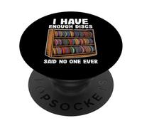 Disco divertente Gof Men I have enough disc PopSockets PopGrip Adesivo