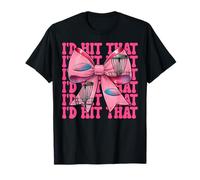 Disco divertente Golf Girl Mom Festa della mamma Discgolf I'd Hit That Maglietta