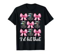 Disco divertente Golf Girl Mom Festa della mamma Discgolf I'd Hit That Maglietta