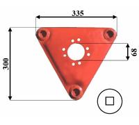 Disco Falciante Triangolare Ama 335x300 mm Made in Italy
