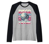 Disco Fever Dance Party - Retro Mirror Ball Music Maglia con Maniche Raglan