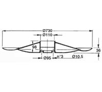 Disco Folle Ama GT062 Ø 730 mm Made in Italy