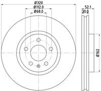 Disco Freni Anteriore HELLA per Audi A4 Allroad B8