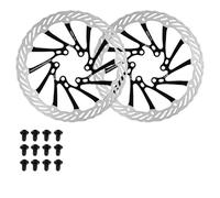Disco Freno 2 pezzi 160 mm 180 mm 203 mm G3 6 bulloni durevole bici da strada MTB rotore disco freno rotore adatto per Shimano(BLACK-160-160MM)