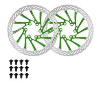 Disco Freno 2 pezzi 160 mm 180 mm 203 mm G3 6 bulloni durevole bici da strada MTB rotore disco freno rotore adatto per Shimano(GREEN-160-160MM)