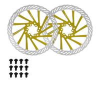 Disco Freno 2 pezzi 160 mm 180 mm 203 mm G3 6 bulloni durevole bici da strada MTB rotore disco freno rotore adatto per Shimano(YELLOW-203-203MM)