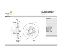 7 SEVEN PARTS Disco freno SV03D0062IP per Audi Cupra Seat Skoda VW