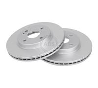 2x Disco freno ventilato 17938 A.B.S. per MAZDA 2