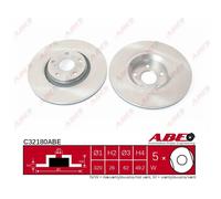 Disco freno ABE C32180ABE anteriore, ventilato, 1 Pezzo