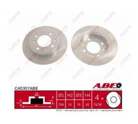 Disco freno ABE C40307ABE posteriore, pieno, 1 Pezzo