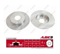 Disco freno ABE C41037ABE posteriore, pieno, 1 Pezzo