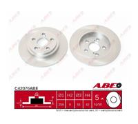Disco freno ABE C42076ABE posteriore, pieno, 1 Pezzo