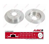 Disco freno ABE C44003ABE posteriore, pieno, 1 Pezzo
