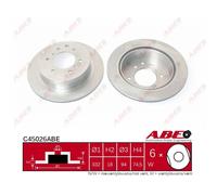 Disco freno ABE C45026ABE posteriore, ventilato, 1 Pezzo