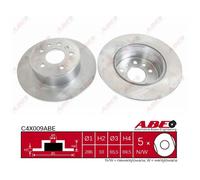 Disco freno ABE C4X009ABE posteriore, pieno, 1 Pezzo