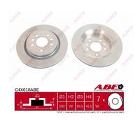 ABE Elektrotechnik GmbH Disco freno C4X018ABE posteriore ventilato 1 pezzo