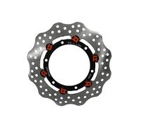 Disco freno Accossato flottante anteriore per Piaggio Liberty 4T Sport dal 2006 al 2013 (CC 50). Diametro esterno: 220 mm. Diametro interno: 105 mm. Spessore: 3.5 mm