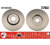 TRW Disco freno DF4856S anteriore ventilato altamente carbonizzato 1 pezzo
