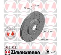 ZIMMERMANN 290.2270.52 Disco freno per JAGUAR,JAGUAR (CHERY),LAND ROVER