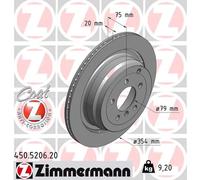 Disco freno (all' unità) ZIMMERMANN 450.5206.20 per LAND ROVER RANGE ROVER