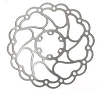 DISCO FRENO ALLIGATOR ARIES 180 MM ARGENTO 6 FORI MONOBLOCCO BICICLETTA