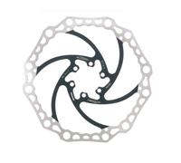 DISCO FRENO ALLIGATOR CROWN 160MM 6 FORI MONOBLOCCO ACCIAIO INOX NERO ARGENTO