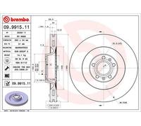 Disco freno BREMBO 9991511 anteriore, ventilato, altamente carbonizzato, 1 Pezzo