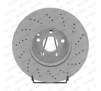 Ferodo Disco freno DDF2054C-1 anteriore ventilato perforato 1 pezzo