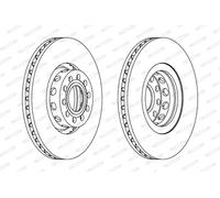 Disco freno FERODO DDF954C-1 anteriore, ventilato, 1 Pezzo