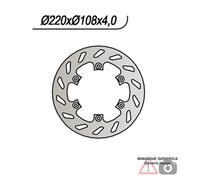 Nordic Gaming Disco freno NG 003 Anteriore Ø220 mm Spessore 4 mm per Gilera 50 (H@K, GSM, Cannibal)