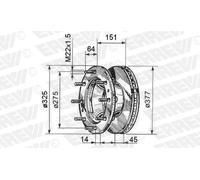 DISCO FRENO ANTERIORE IVECO EUROCARGO TECTOR 7189858 COMPLETO DI COLONNETTE