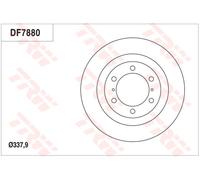 TRW Disco freno DF7880S anteriore ventilato 1 pezzo