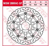 DISCO FRENO ANTERIORE ZF DUCATI EVO CORSE 848 '12-'13, DESMODEDICI 100