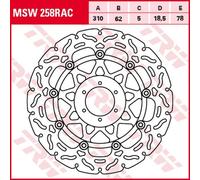 Disco freno TRW MSW258RAC, 1 Pezzo