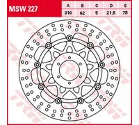 DISCO FRENO ANTERIORE ZF HONDA CBR 900RR FIREBLADE '98-'99 (310X62X5MM