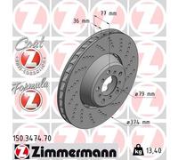 Disco freno Assale anteriore Dx per ALPINA BMW 5 6 B6