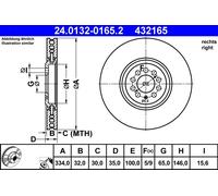 Disco freno Assale anteriore Dx per AUDI VW GOLF TT