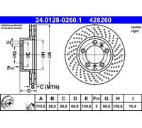 Disco freno Assale anteriore Dx per PORSCHE BOXSTER CAYMAN