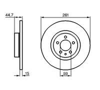 Disco freno Assale anteriore per ALFA ROMEO 156